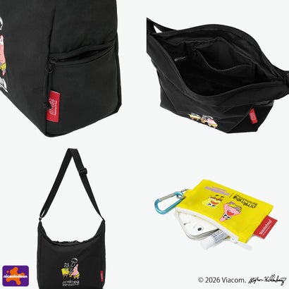 日本正規品 ショルダーバッグ メンズ レディース ブランド スポンジボブ 限定モデル SPONGE BOB BED-STUY SHOULDER BAG CORDURA RIPSTOP MP6041SB （Black）｜詳細画像