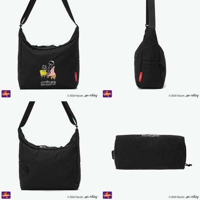 日本正規品 ショルダーバッグ メンズ レディース ブランド スポンジボブ 限定モデル SPONGE BOB BED-STUY SHOULDER BAG CORDURA RIPSTOP MP6041SB （Black）｜詳細画像