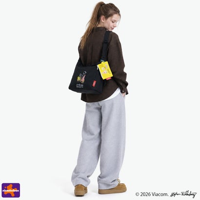 日本正規品 ショルダーバッグ メンズ レディース ブランド スポンジボブ 限定モデル SPONGE BOB BED-STUY SHOULDER BAG CORDURA RIPSTOP MP6041SB （Black）｜詳細画像