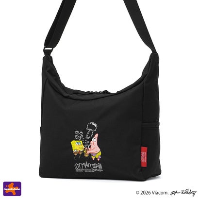 日本正規品 ショルダーバッグ メンズ レディース ブランド スポンジボブ 限定モデル SPONGE BOB BED-STUY SHOULDER BAG CORDURA RIPSTOP MP6041SB （Black）｜詳細画像