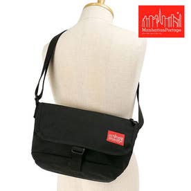 Nylon Messenger Bag JR Flap Zipper Pocket BLACK [MP1605JRFZP ] （BLACK）