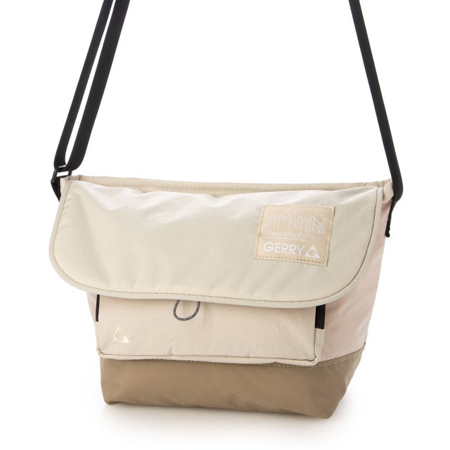 NYLON MESSENGER BAG NYLON TUSSAH RIPSTOP NYLON / GERRY （Beige）