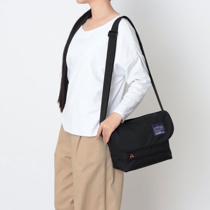 NYLON MESSENGER BAG JR NYLON TUSSAH RIPSTOP NYLON / GERRY （Black）｜詳細画像