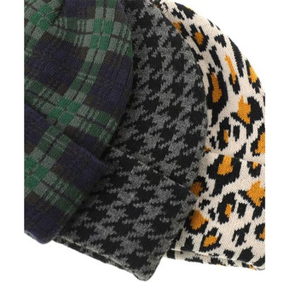 ビーニー ニットキャップ ニット帽 帽子 Jacquard Pattern （NAVY）｜詳細画像