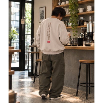 マンハッタンポーテージ Manhattan Portage VerticalLogoSweater/別注ヴァーティカルロゴスウェット （グレイッシュベージュ）｜詳細画像