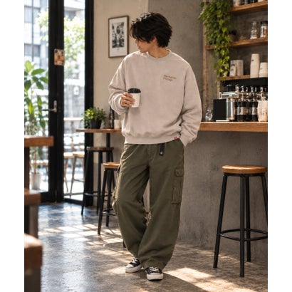 マンハッタンポーテージ Manhattan Portage VerticalLogoSweater/別注ヴァーティカルロゴスウェット （グレイッシュベージュ）｜詳細画像