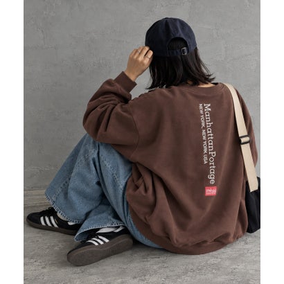 マンハッタンポーテージ Manhattan Portage VerticalLogoSweater/別注ヴァーティカルロゴスウェット （ブラウン）｜詳細画像