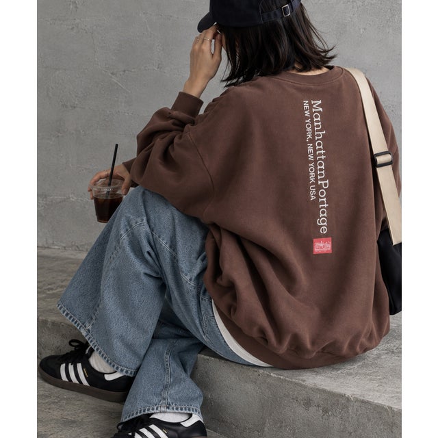 VerticalLogoSweater/別注ヴァーティカルロゴスウェット （ブラウン）