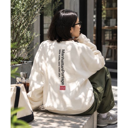 マンハッタンポーテージ Manhattan Portage VerticalLogoSweater/別注ヴァーティカルロゴスウェット （アイボリー）｜詳細画像