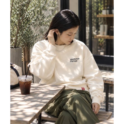 マンハッタンポーテージ Manhattan Portage VerticalLogoSweater/別注ヴァーティカルロゴスウェット （アイボリー）｜詳細画像