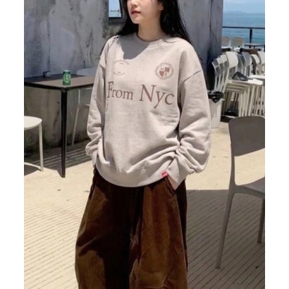 マンハッタンポーテージ Manhattan Portage FromNYCHeritageCrewSweater/別注ヘリテージクルースウェット （グレイッシュベージュ）｜詳細画像