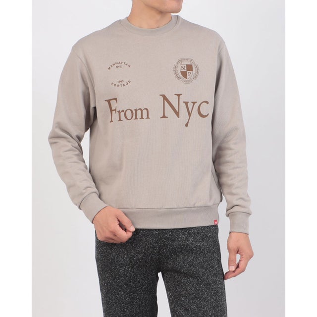 FromNYCHeritageCrewSweater/別注ヘリテージクルースウェット （グレイッシュベージュ）