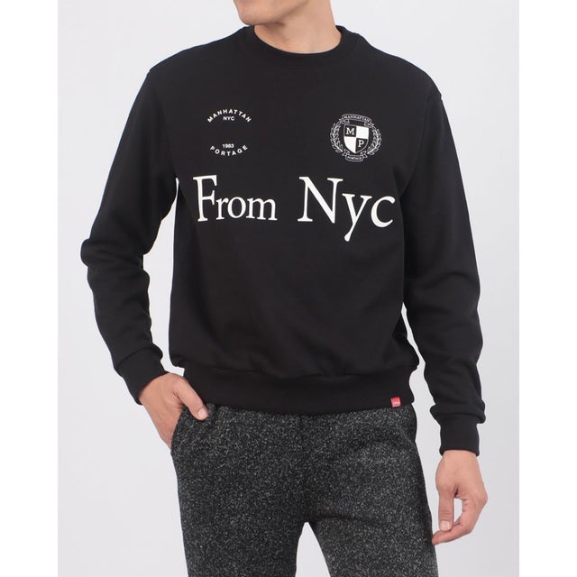 FromNYCHeritageCrewSweater/別注ヘリテージクルースウェット （ブラック）