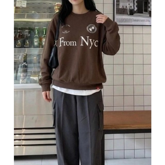 FromNYCHeritageCrewSweater/別注ヘリテージクルースウェット （ブラウン）