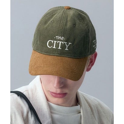 キャップ ロゴ コーデュロイ ツートーン COTTON CORDUROY （OLIVE）｜詳細画像