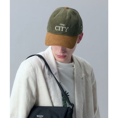 キャップ ロゴ コーデュロイ ツートーン COTTON CORDUROY （BK/GY）｜詳細画像