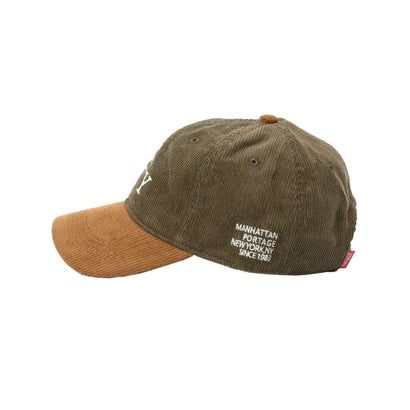 キャップ ロゴ コーデュロイ ツートーン COTTON CORDUROY （BK/GY）｜詳細画像
