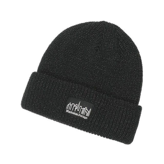 ニット帽 ビーニー ニットキャップ ロゴ REFLECTOR KNIT （BLACK）
