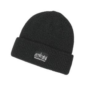 ニット帽 ビーニー ニットキャップ ロゴ REFLECTOR KNIT （BLACK）