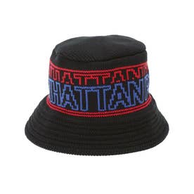 ハット バケハ ニット JACQUARD LOGO KNIT （BK/RD）