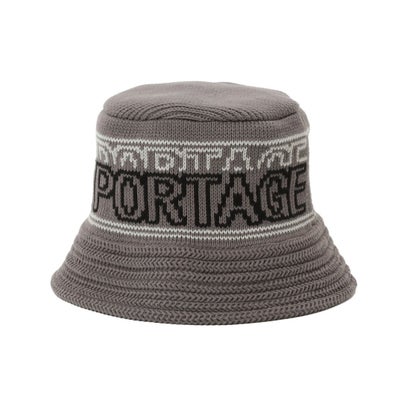 マンハッタンポーテージ Manhattan Portage ハット バケハ ニット JACQUARD LOGO KNIT （GRAY）｜詳細画像