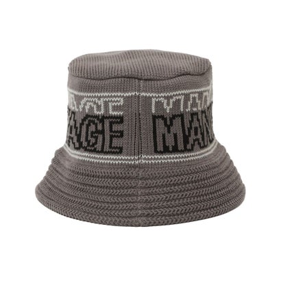 マンハッタンポーテージ Manhattan Portage ハット バケハ ニット JACQUARD LOGO KNIT （GRAY）｜詳細画像
