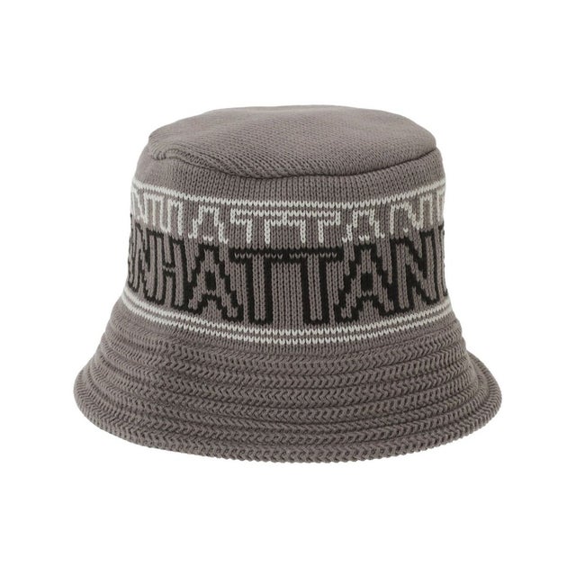 ハット バケハ ニット JACQUARD LOGO KNIT （GRAY）