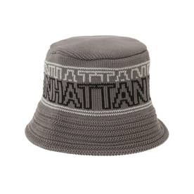 ハット バケハ ニット JACQUARD LOGO KNIT （GRAY）