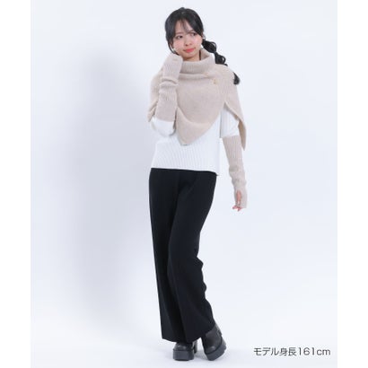 マリークワント MARY QUANT モックネックリブニット プルオーバー （ブラック）｜詳細画像