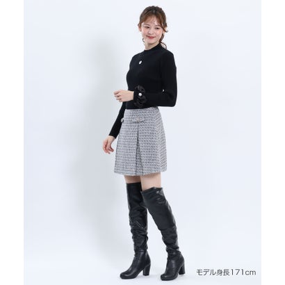 マリークワント MARY QUANT モックネックリブニット プルオーバー （ブラック）｜詳細画像