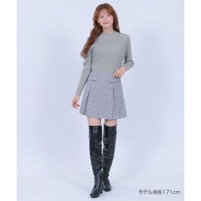 マリークワント MARY QUANT モックネックリブニット プルオーバー （ホワイト）｜詳細画像