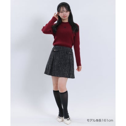 マリークワント MARY QUANT モックネックリブニット プルオーバー （ホワイト）｜詳細画像