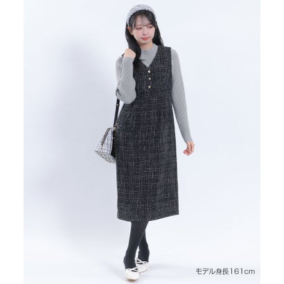 マリークワント MARY QUANT モックネックリブニット プルオーバー （ボルドー）｜詳細画像