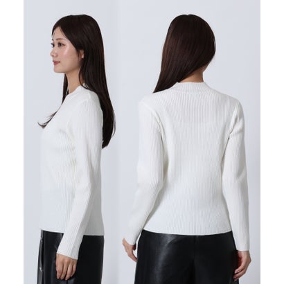 マリークワント MARY QUANT モックネックリブニット プルオーバー （ボルドー）｜詳細画像