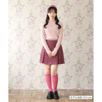 マリークワント MARY QUANT モックネックリブニット プルオーバー （ボルドー）｜詳細画像
