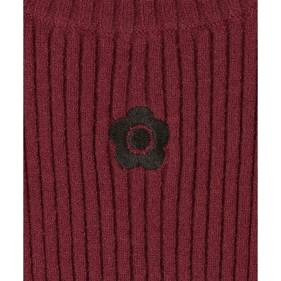 マリークワント MARY QUANT モックネックリブニット プルオーバー （ボルドー）｜詳細画像