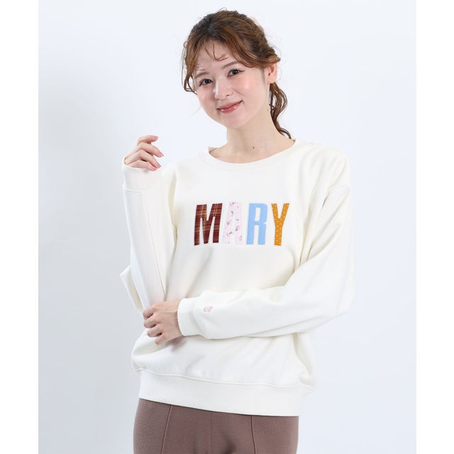MARYアップリケロゴ プルオーバー （アイボリー）