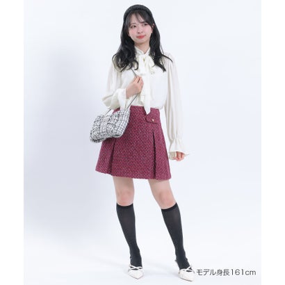 マリークワント MARY QUANT リボンタイ ブラウス （ボルドー）｜詳細画像