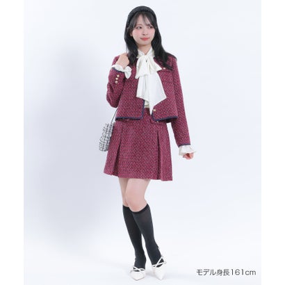 マリークワント MARY QUANT リボンタイ ブラウス （ボルドー）｜詳細画像