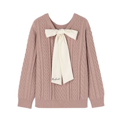 マリークワント MARY QUANT ベロアリボンニット プルオーバー （ブラック）｜詳細画像