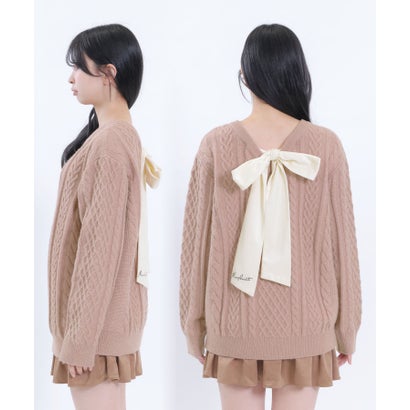マリークワント MARY QUANT ベロアリボンニット プルオーバー （グレー）｜詳細画像