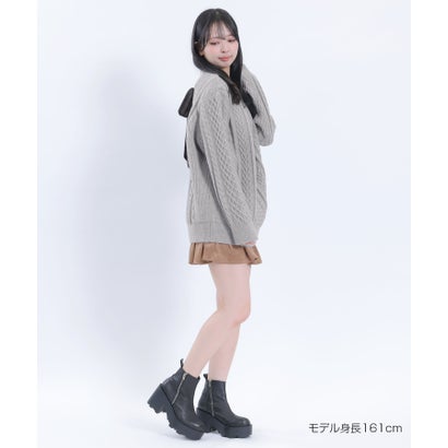 マリークワント MARY QUANT ベロアリボンニット プルオーバー （ピンク）｜詳細画像