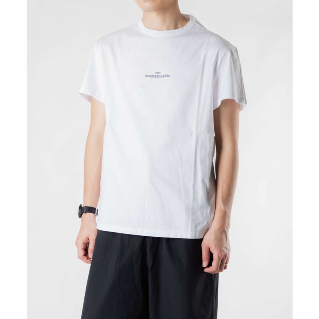 
                    S30GC0701 S22816 Tシャツ メンズ トップス 半袖 カットソー ディストーテッド ロゴT 大きいサイズ （ホワイト）