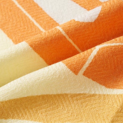 マニプリ manipuri WOOL SILK PRINT STOLE （ブラウン）｜詳細画像