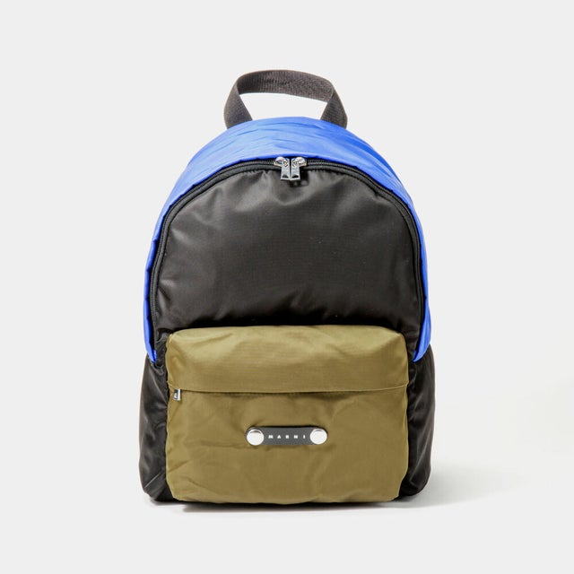 
                    ZAMQ0041U0 TN685 バックパック メンズ バッグ ハックニーパネル リュックサック Hackney Panelled Backpack （ブラック×カーキ×ブルー）