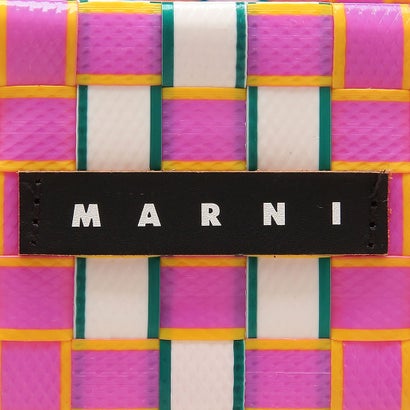 マルニ MARNI ハンドバッグ かごバッグ ボックスバスケット キッズ カゴバッグ ミニバッグ ピンク マルチ レディース MARNI M00638 M00IW 0M329 （PINK）｜詳細画像