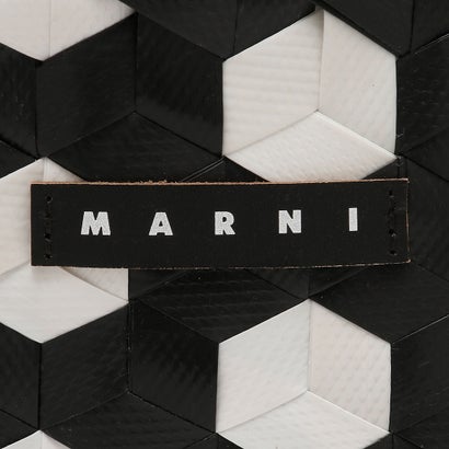 マルニ MARNI ハンドバッグ かごバッグ バスケットバッグ キッズ カゴバッグ ミニバッグ ロゴ ブラック ホワイト キッズ MARNI M00996 M00IW 0MC13 BLACK WHITE （BLACK WHITE）｜詳細画像