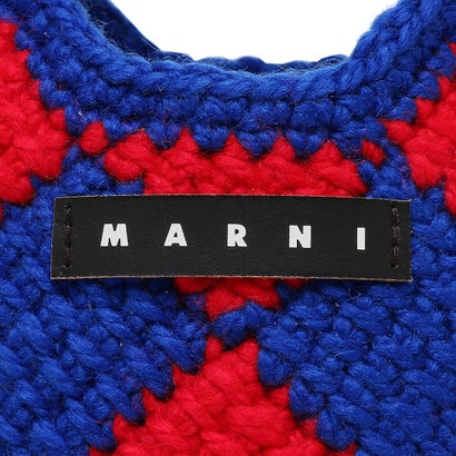 マルニ MARNI ハンドバッグ キッズかぎ針編みバッグ ミニバッグ ロゴ ブルー レッド キッズMARNI M00995 M00RP 0MC06 BLUE RED （BLUE RED）｜詳細画像