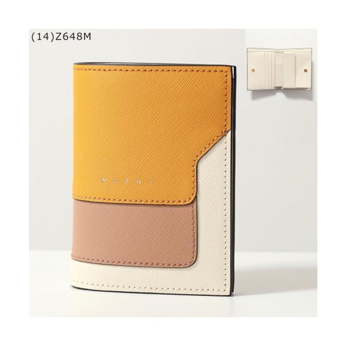 マルニ MARNI MARNI 二つ折り財布 PFMOQ14U13 LV520 サフィアーノ 