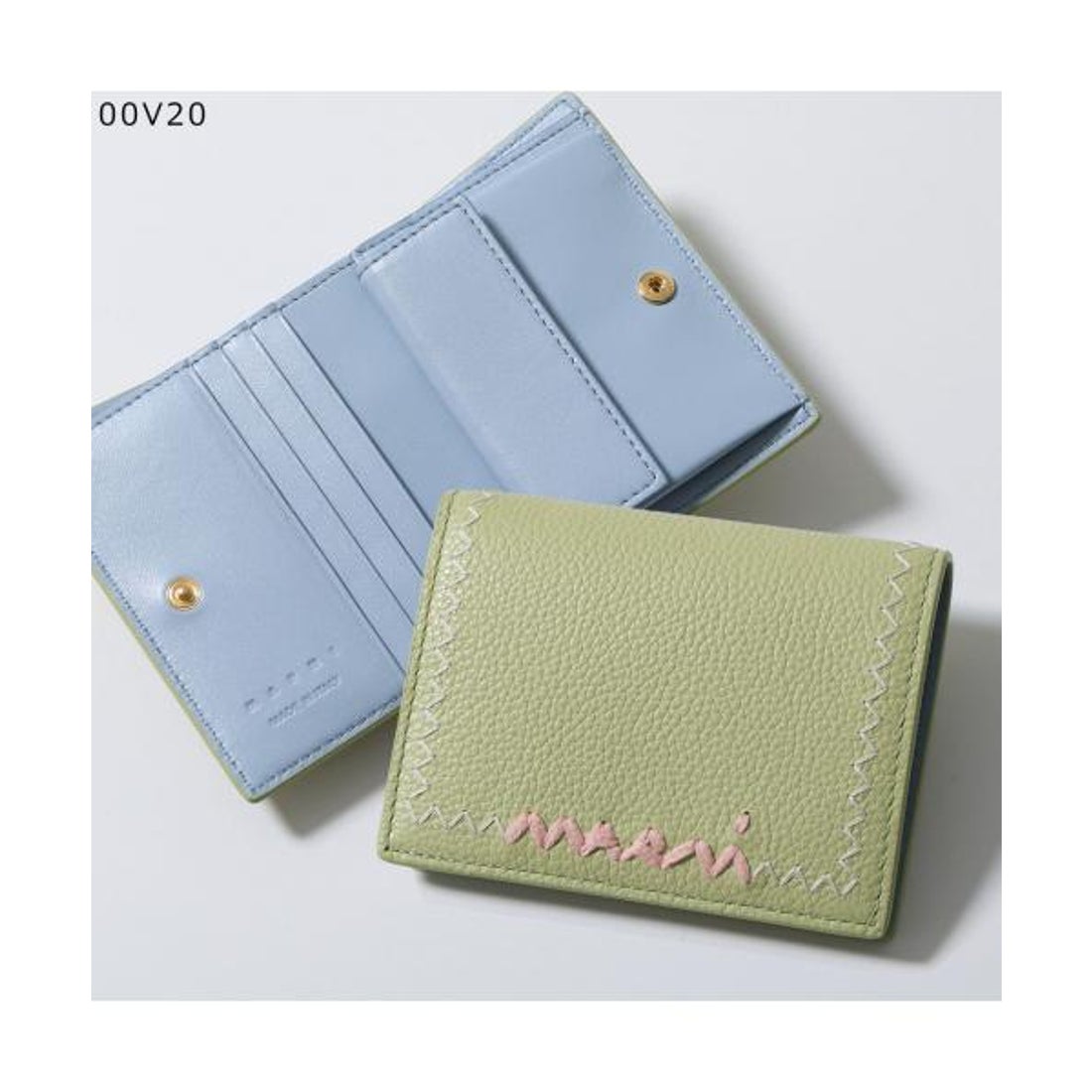 マルニ MARNI MARNI 二つ折り財布 PFMOQ14Q11 P6533 ロゴ刺繍 （00B50